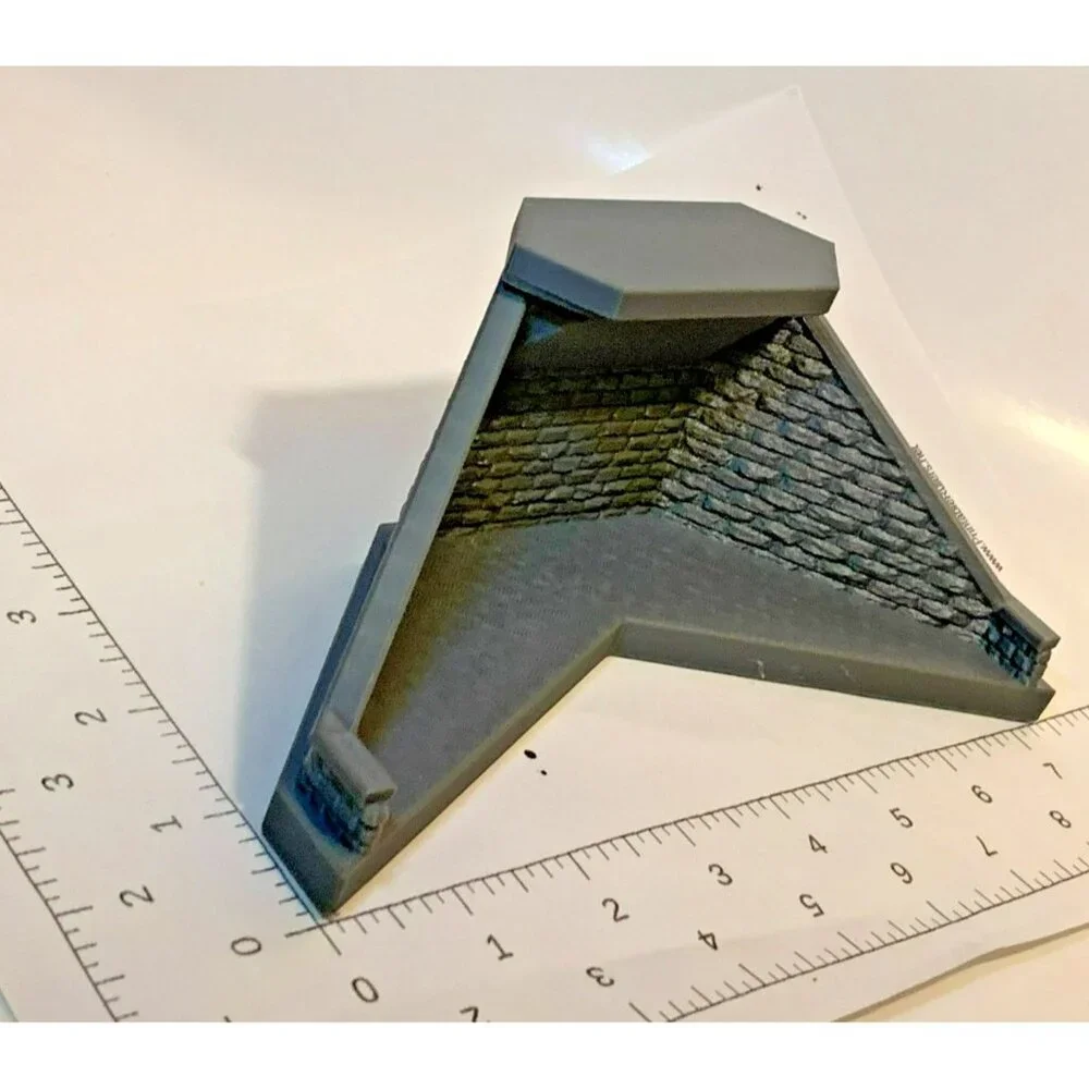 HO Scale 1:87 Steel Truss Bridge with Stone Abutments Model Train Railroad Scene - Picture 4 of 4